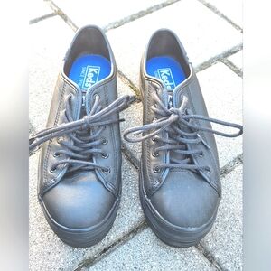 Keds Triple-Kick Black Leather Sneakers 8